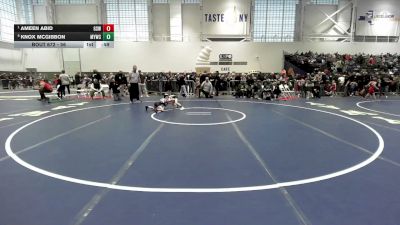 56 lbs Quarterfinal - Ameen Abid, Greece Storm Wrestling vs Knox McGibbon, Malone Youth Wrestling Club