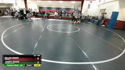 106 lbs Cons. Round 1 - Dillon Grimm, Central vs Joseph Adams, Lander Valley