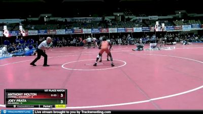 125 lbs Finals (2 Team) - Anthony Molton, Campbell University vs Joey Prata, Oklahoma