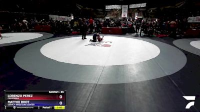 85 lbs Cons. Round 4 - Lorenzo Perez, California vs Mattox Root, Legacy Wrestling Center