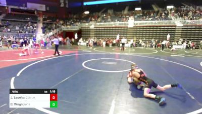 78 lbs Round Of 16 - Jett Leonhardt, Sturgis vs Gavin Wright, Natrona Colts