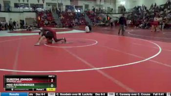 220 lbs Cons. Round 2 - Mike Rausenberger, Clinton-JV vs Durotimi Johnson, Davenport West