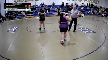235 lbs 5th Place Match - Aryah Veres, Hickory Hs vs Caroline Perez, Plum Hs