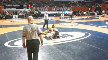 3A 150 lbs 3rd Place Match - Coehn Weber, Joliet (West) vs Donovan Rosauer, Yorkville (H.S.)