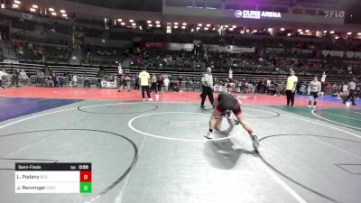 128 lbs Semifinal - Jake Renninger, Central Youth Wrestling vs Logan Podany, Bitetto Trained Wrestling