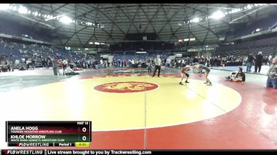 81 lbs 3rd Place Match - Khloe Morrow, White River Hornets Wrestling Club vs Anela Hogg, Thunder Mountain Wrestling Club