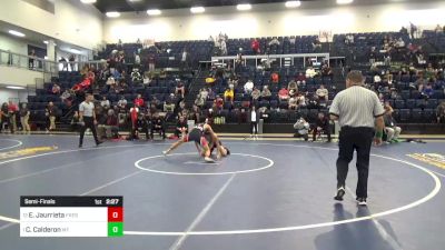 125 lbs Semifinal - Eczequiel Jaurrieta, Fresno City vs Christopher Calderon, Mt. San Antonio