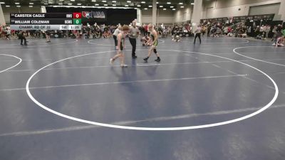 132 lbs Champ. Rd Of 32 - William Coleman, Bear Cave Wrestling Club vs Carsten Cagle, Harrah Wrestling Club