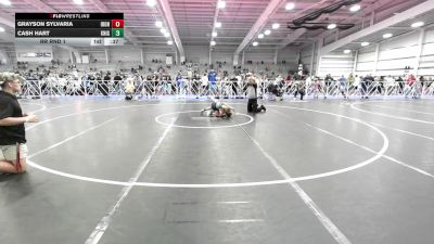 65 lbs Rr Rnd 1 - Grayson Sylvaria, Iron Faith Wrestling vs Cash Hart, Knights Wrestling Club