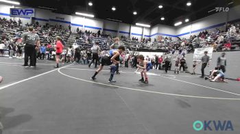 52/55 lbs Rr Rnd 3 - Obadiah Boyd (52), Harrah Little League Wrestling vs Darren Cuevas, Little Axe Takedown Club
