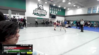 137 lbs Cons. Round 2 - Makayla Anderson, Sultana vs Kayla Espinoza, Wilson Long Beach