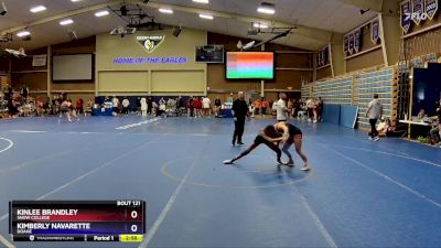 103 lbs Semifinal - Kinlee Brandley, Snow College vs Kimberly Navarette, Doane