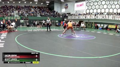 138 lbs Cons. Round 3 - Jacob Grow, Hoover (North Canton) vs Scott Leach, South Range (canfield)