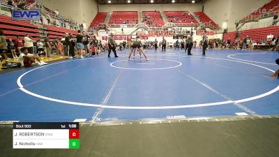 132 lbs Quarterfinal - JACOB ROBERTSON, Standfast OKC vs Jacob Nicholls, HURRICANE WRESTLING ACADEMY