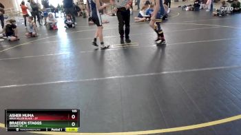 105 lbs Round 4 (6 Team) - Braeden Staggs, Dundee WC vs Asher Muma, Ninja Killer Black