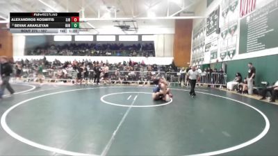157 lbs Champ. Round 2 - Sevak Arakleyan, Burbank vs Alexandros Kosmitis, St John Bosco