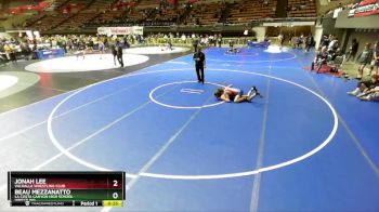 106 lbs Cons. Round 2 - Jonah Lee, Valhalla Wrestling Club vs Beau Mezzanatto, La Costa Canyon High School Wrestling