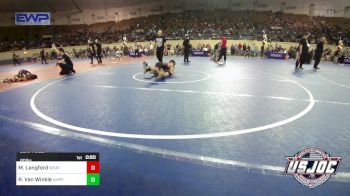 90 lbs Semifinal - Minor Langford, Weatherford Youth Wrestling vs Rylan Van Winkle, Amped Wrestling Club