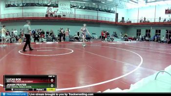160 lbs Quarterfinal - Lucas Boe, Red Cobra Westling Academy vs Jaxsin Prater, East Central Middle School