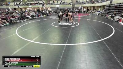 215 lbs Semis & 1st Wrestleback (8 Team) - Malik Quadri, Apple Valley vs Cale Pickering, Gale-Ett.-Tr./Mel.-Min.