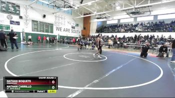 132 lbs Champ. Round 2 - Nathan Carrillo, St. John Bosco vs Nathan Boquete, Paramount