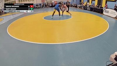 215 lbs Champ. Round 1 - Brock Rhoades, Caravel Academy vs Matt Bishop, A.I. Dupont