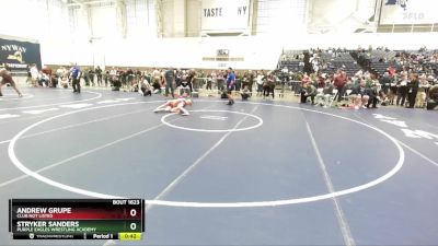 101 lbs Cons. Round 2 - Stryker Sanders, Purple Eagles Wrestling Academy vs Andrew Grupe, Club Not Listed