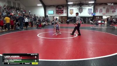 Bracket 11 lbs Quarterfinal - Laken Hogberg, Keokuk Kids Wrestling Club vs Lyle Walderbach, Empire Academy