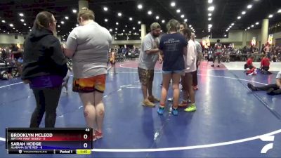 48 lbs Round 3 (4 Team) - Sarah Hodge, Alabama Elite Red vs Brooklyn McLeod, Ain`t My First Rodeo