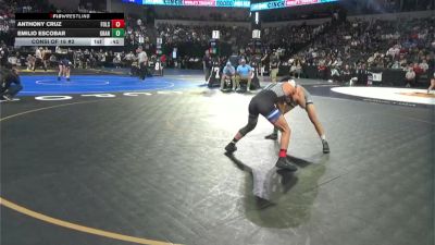 120 lbs Consi Of 16 #2 - Anthony Cruz, Folsom (SJ) vs Emilio Escobar, Granite Hills (SD)