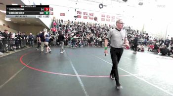 190 lbs 3rd Place - Owen Pavao, Somerset Berkley vs Connor Cox, Nashoba