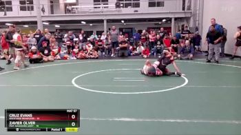 76 lbs Semis (4 Team) - Zavier Olver, Mat Assassins Grey vs Cruz Evans, Backyard Brawlers