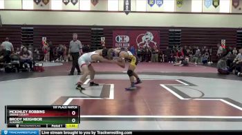 138 lbs 1st Place Match - McKinley Robbins, Greene County vs Brody Neighbor, Alburnett