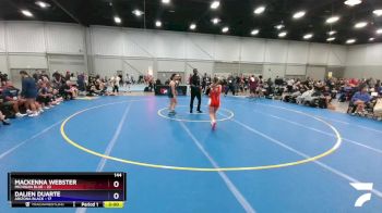 144 lbs Round 1 (8 Team) - Mackenna Webster, Michigan Blue vs Dalien Duarte, Arizona Black