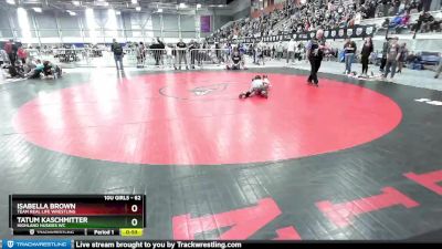 62 lbs Semifinal - Isabella Brown, Team Real Life Wrestling vs Tatum Kaschmitter, Highland Huskies WC