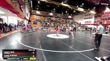 190 lbs Quarterfinal - Kamia Runyan, Big Piney vs Marty Dick, Evanston
