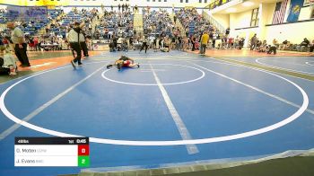 49 lbs Quarterfinal - Oliver Moten, Locust Grove Youth Wrestling vs James Evans, Bartlesville Wrestling Club