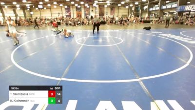 100 lbs Rr Rnd 3 - Ty Valenzuela, Short Time vs Kaden Kleinmman, Ride Out Wrestling Club