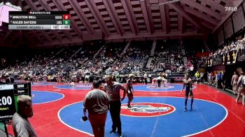 3A-165 lbs Champ. Round 1 - Brexton Bell, Calvary Day School vs Kaleb Sayers, Luella