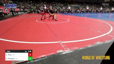 73 lbs Round Of 32 - Cameron Rios, Lions Wrestling Academy vs Knox Peasley, Inland Northwest Wrestling Training Center