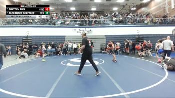 76 lbs 3rd Place Match - Alexander Sheffler, Team Real Life Wrestling vs Braycen Piva, Challis Blackheart Wrestling Club