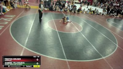 59 lbs Quarterfinal - Triston Kruger, Minnesota vs Gabriel Villanueva, Summit Wrestling Academy
