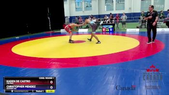 60kg Cons. Round 1 - Kaden De Castro, The ROC vs Christopher Mendez, Matmen WC