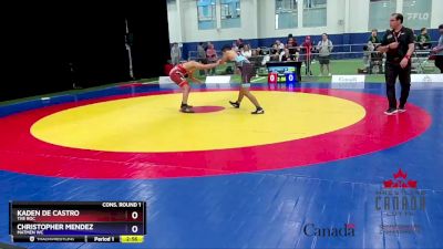 60kg Cons. Round 1 - Kaden De Castro, The ROC vs Christopher Mendez, Matmen WC