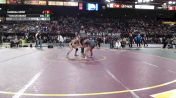 105 lbs Champ. Round 3 - Taylor Drake, Kuna vs Vanessa Ortiz, Glenns Ferry