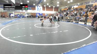 113 lbs Cons. Round 2 - Aiden Heredia, Bloomington vs Kristian Lopez, Ramona