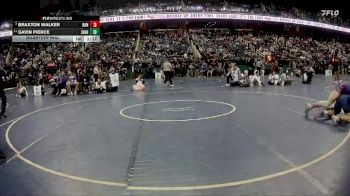 2A 215 lbs Quarterfinal - Braxton Walker, Randleman High School vs Gavin Pierce, John A. Holmes High School