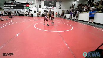 49 lbs Consi Of 8 #1 - Jameson Mantle, Wagoner Takedown Club vs Coy Collett, Eufaula Ironheads Wrestling Club