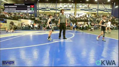 61 lbs Quarterfinal - Luke Brooks, Grover Rains Wrestling Club vs Kolt Atkinson, Husky WC