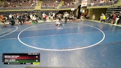 66 lbs Cons. Round 5 - Bryan Mecham, Cougars Wrestling vs Max Huber, Delta Wrestling Club